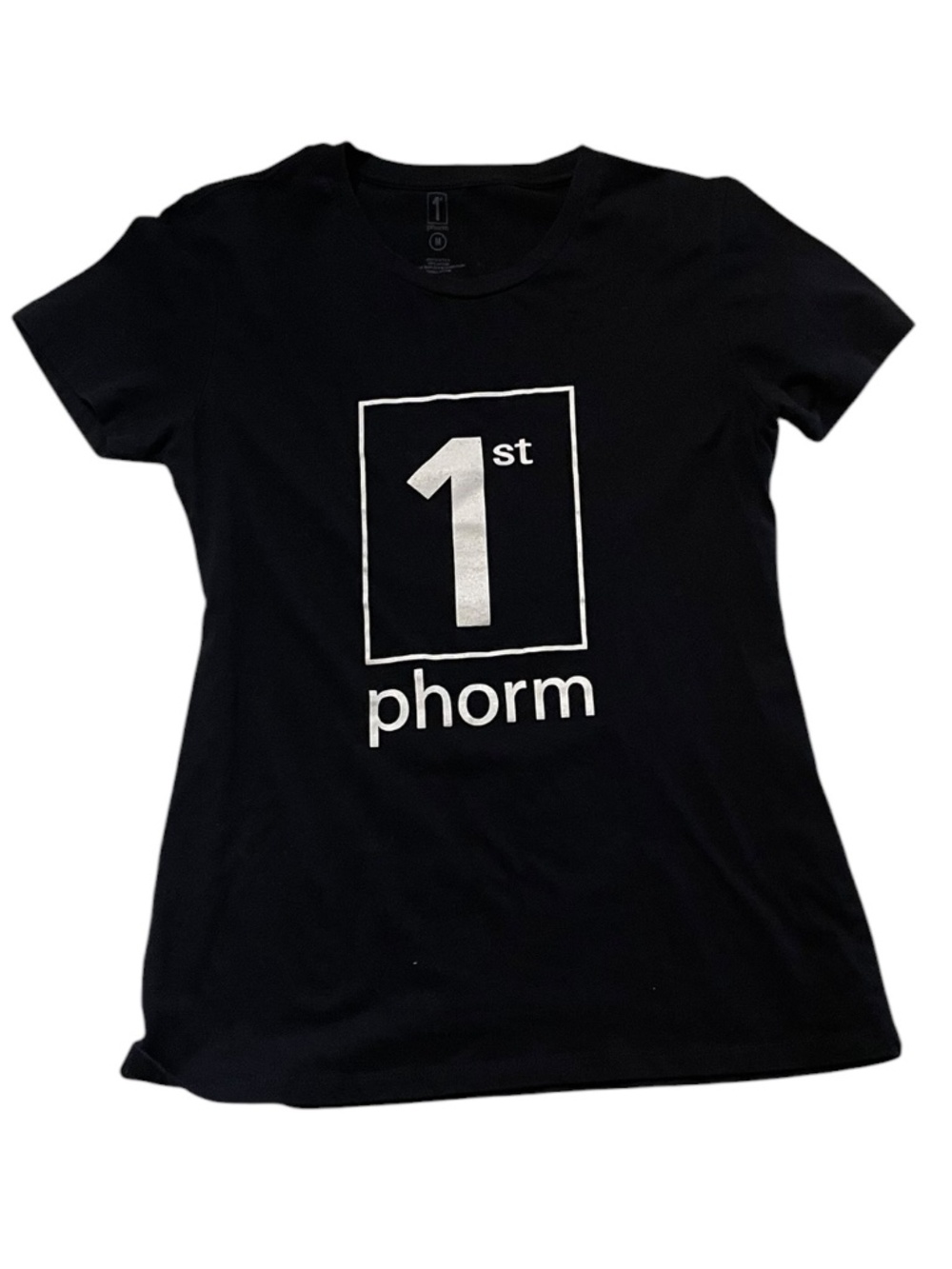 Women's 1st Phorm black short-sleeve cotton crew neck t-shirt Size M EUC